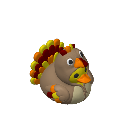 Turkey Pajama Dash Duck (3D render, made to order)