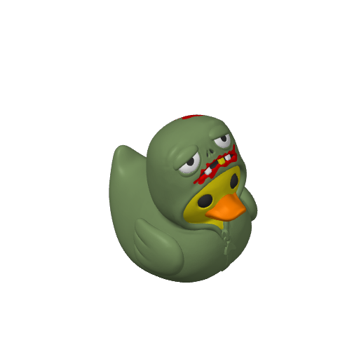 Zombie Pajama Dash Duck (3D render, made to order)