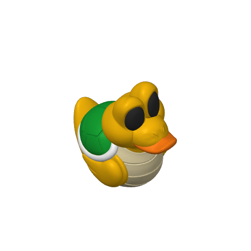 Green Shelled Turtle Trooper Dash Duck (3D render, made to order)
