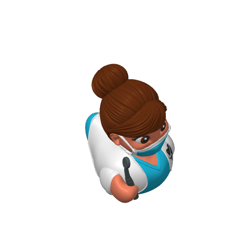 Tooth Caring Doctor Lady Dash Duck (Version 2) (3D render, made to order)
