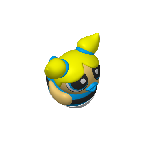 Blonde Pigtail Sugar Spice Heroine Dash Duck (3D render, made to order)