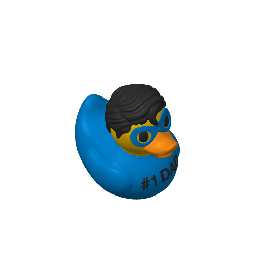 Caped Superhero Dad Dash Duck (3D render, made to order)