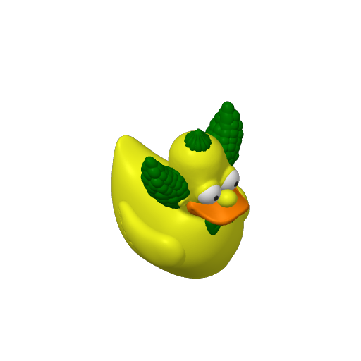 Red Nosed Cartoon Clown Dash Duck (3D render, made to order)