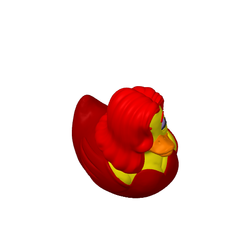 Red Gown Siren Toon Dash Duck (3D render, made to order)