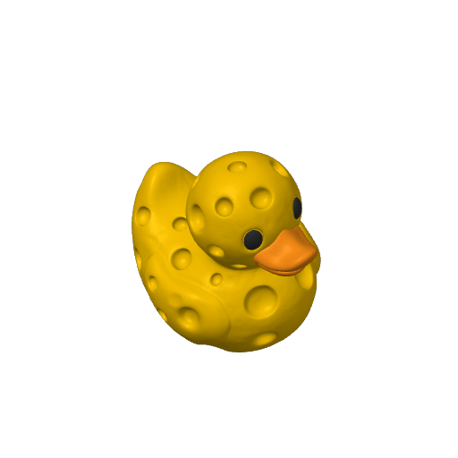 Holey Swiss Cheese Dash Duck (3D render, made to order)