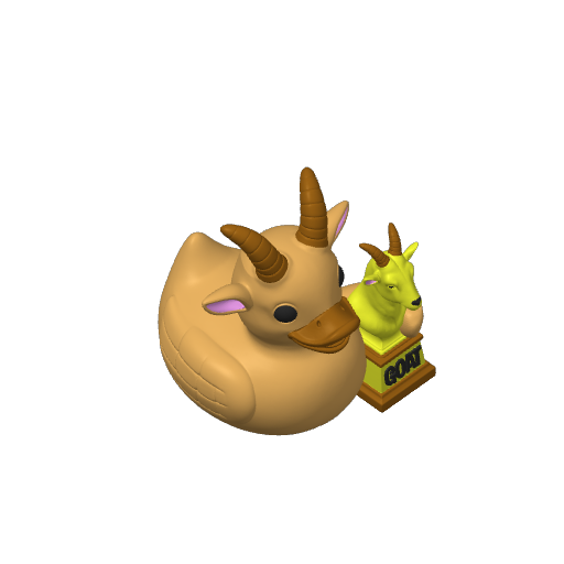 Horned Mountain Climber Dash Duck (Version 2) (3D render, made to order)