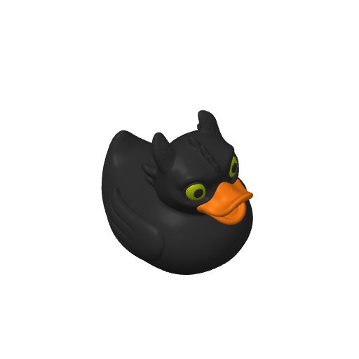 Black Scaled Dragon Friend Dash Duck (Version 3) (3D render, made to order)