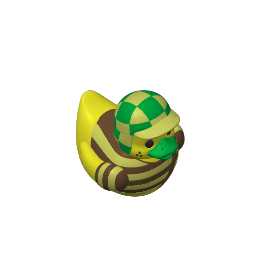 Barrel Dwelling Striped Cap Boy Dash Duck (3D render, made to order)