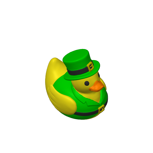 Shamrock Pinching Parade Dash Duck (3D render, made to order)