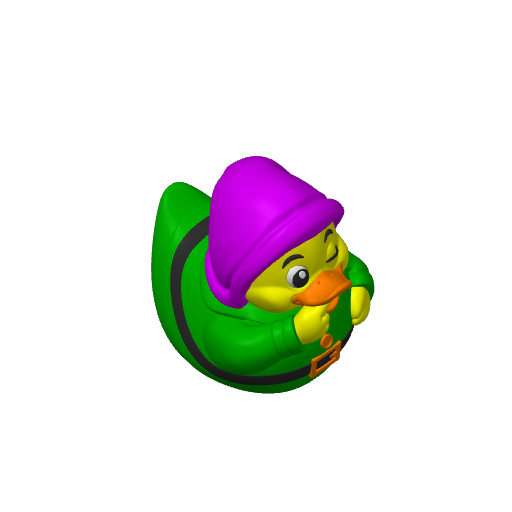 Blushing Shy Mining Dwarf Dash Duck (3D render, made to order)