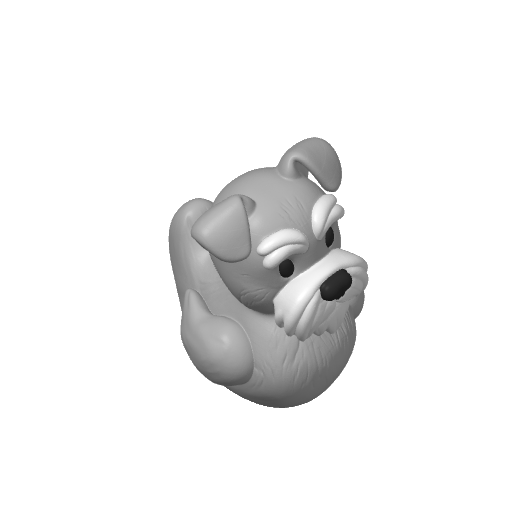 Bearded Whiskered Dog Dash Duck (3D render, made to order)