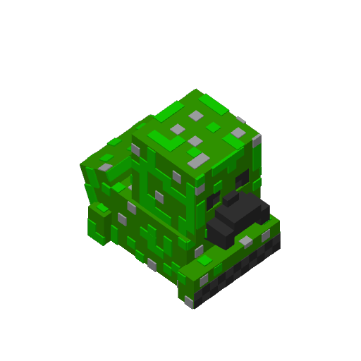 Pixelated Hissing Green Blast Mob Dash Duck (3D render, made to order)