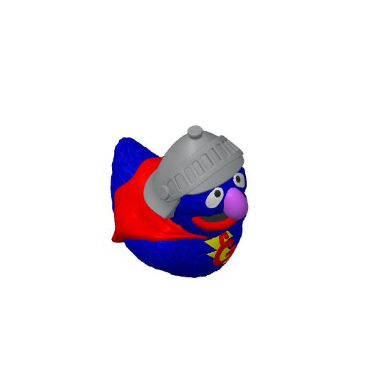 Furred Superhero Dash Duck (3D render, made to order)