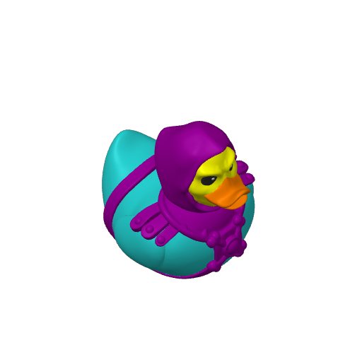 Skull Faced Evil Overlord Dash Duck (3D render, made to order)