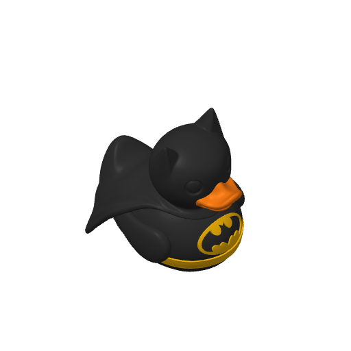Dark Knight Winged Cowl Dash Duck (Version 2) (3D render, made to order)
