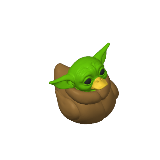 Big Eared Tiny Green Force Child Dash Duck (3D render, made to order)