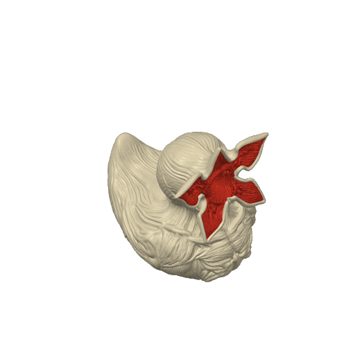 Flower Headed Upside Down Beast Dash Duck (Version 2) (3D render, made to order)