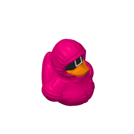 Square Masked Pink Guard Dash Duck (3D render, made to order)