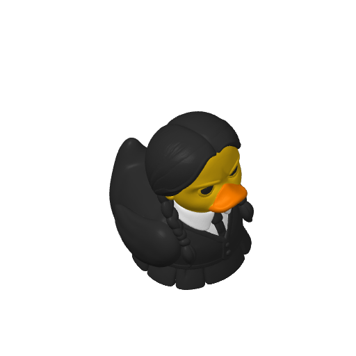 Braided Deadpan Gothic Girl Dash Duck (3D render, made to order)