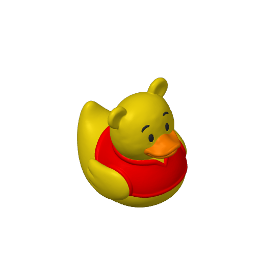 Red Shirt Honey Pot Bear Dash Duck (3D render, made to order)