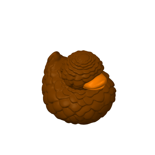 Forest Floor Seed Pod Dash Duck (3D render, made to order)