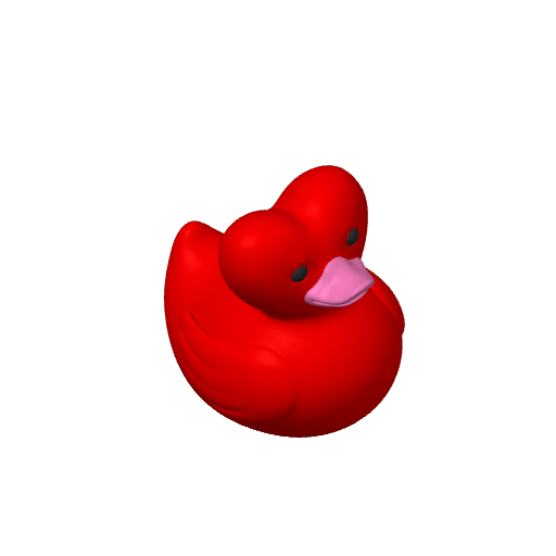 Love Symbol Feathered Friend Dash Duck (3D render, made to order)