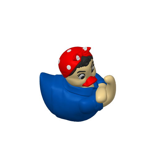 Bandana Flexing Factory Worker Dash Duck (3D render, made to order)