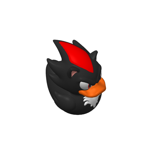 Dark Silhouette Figures Dash Duck (3D render, made to order)