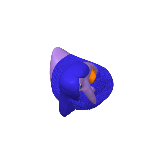 Sleepy Purple Slouching Emotion Dash Duck (3D render, made to order)