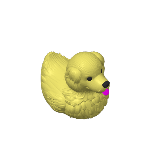Friendly Golden Pup Dash Duck (3D render, made to order)