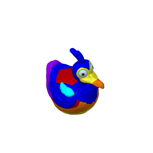 Chocolate Loving Giant Bird Dash Duck (3D render, made to order)