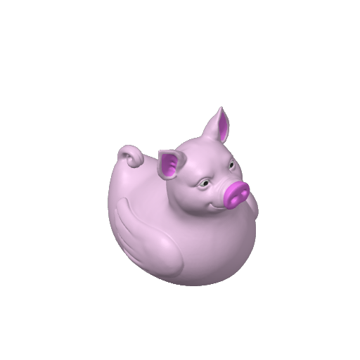 Snorting Farmyard Oinker Dash Duck (3D render, made to order)