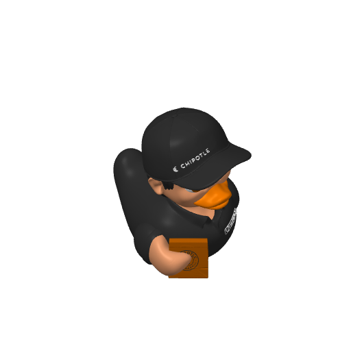 Burrito Assembly Employee Dash Duck (3D render, made to order)