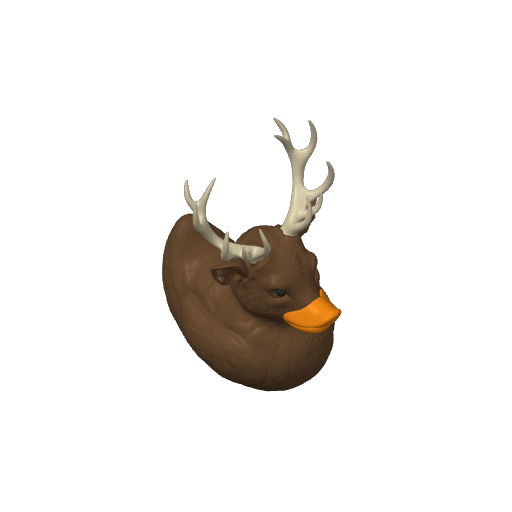 Forest Antlered Buck Dash Duck (3D render, made to order)