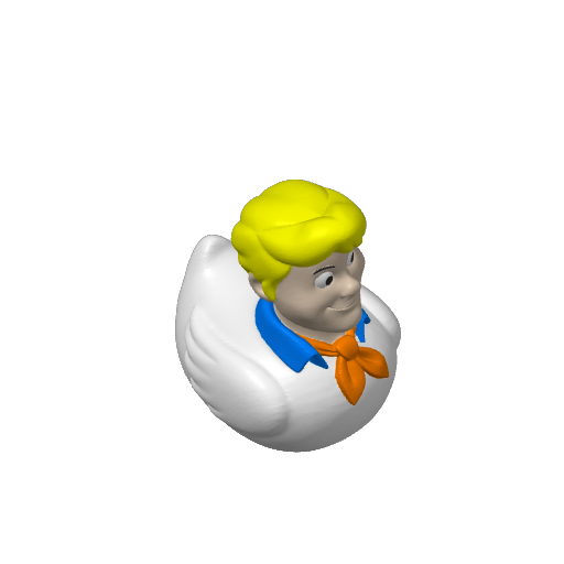 Ascot Wearing Van Driver Dash Duck (3D render, made to order)