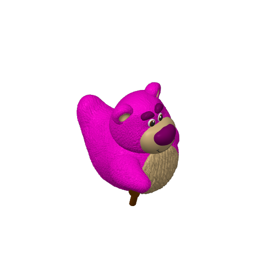Pink Strawberry Scented Bear Dash Duck (3D render, made to order)