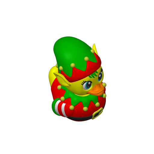 Pointy Eared Helper Dash Duck (3D render, made to order)