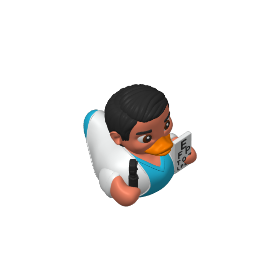 Eye Chart Reading Doctor Guy Dash Duck (Version 2) (3D render, made to order)