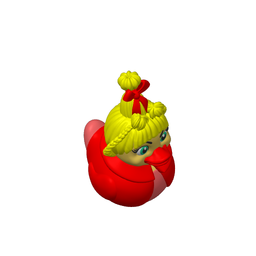 Little Christmas Town Girl Dash Duck (3D render, made to order)