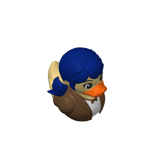 Spotted Mask Pigtailed Heroine Dash Duck (3D render, made to order)