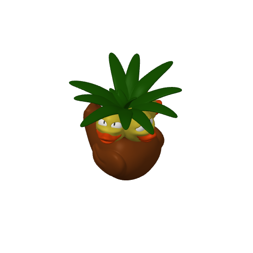 Tall Palm Tree Egg Creature Dash Duck (3D render, made to order)
