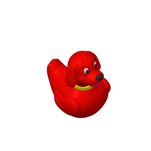 Big Red Dog Dash Duck (3D render, made to order)