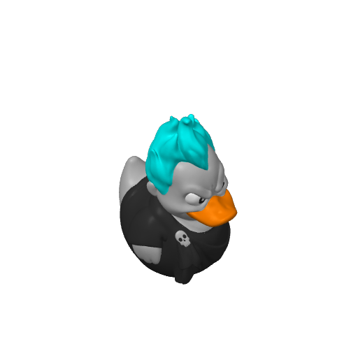 Blue Flamed Underworld Lord Dash Duck (3D render, made to order)