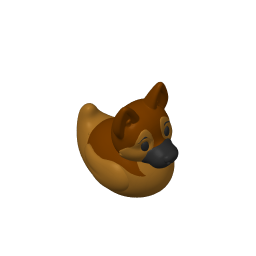 Loyal Saddle Backed Shepherd Dash Duck (3D render, made to order)