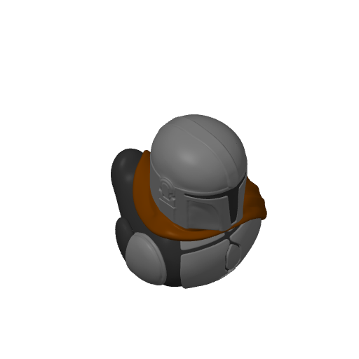 Helmeted Bounty Hunter Dash Duck (3D render, made to order)
