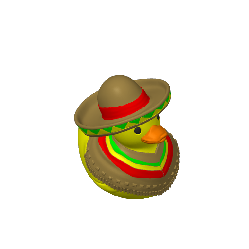 Festive Mexican Celebration Dash Duck (3D render, made to order)