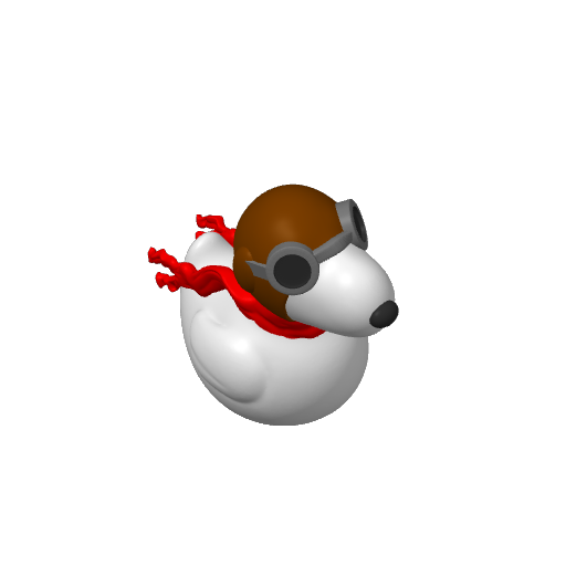 Goggled Aviator Beagle Dash Duck (3D render, made to order)