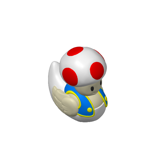 Mushroom Headed Companion Dash Duck (3D render, made to order)