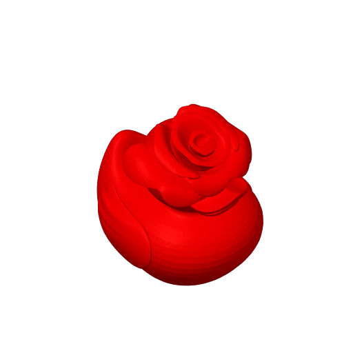 Red Blooming Flower Dash Duck (3D render, made to order)