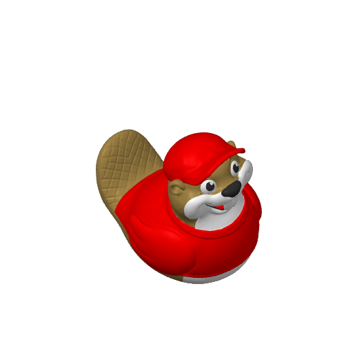 Beaver Gas Station Mascot Dash Duck (3D render, made to order)